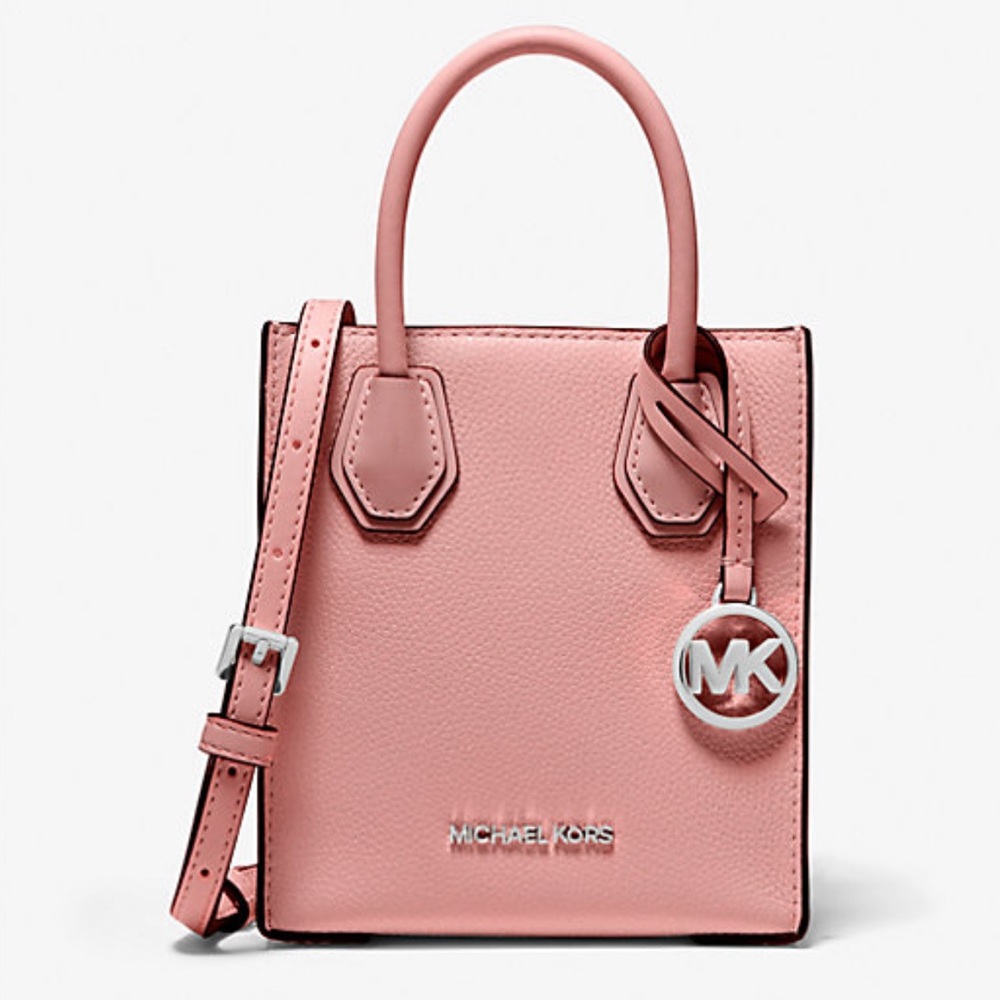 Michael Kors 2pcs Bundle Mercer Pebbled Leather Crossbody
